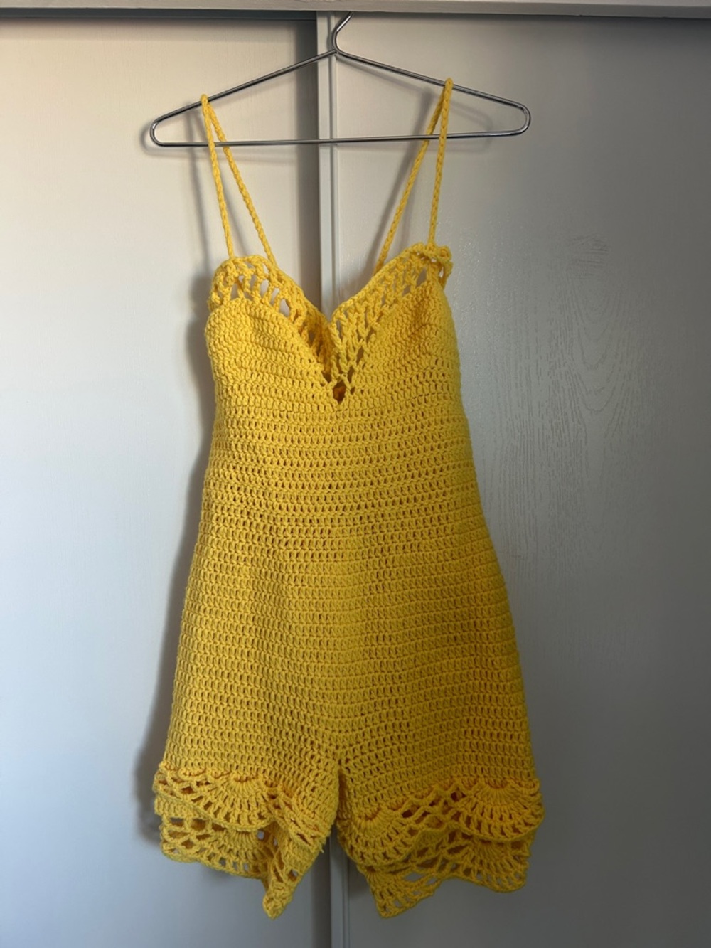 Handmade Yellow Crochet Romper